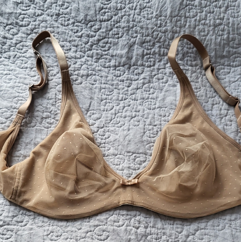 Soma Beige Mesh Bra